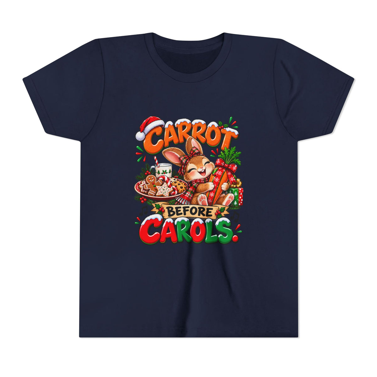 Carrot Before Carol's Kids Christmas Shirt