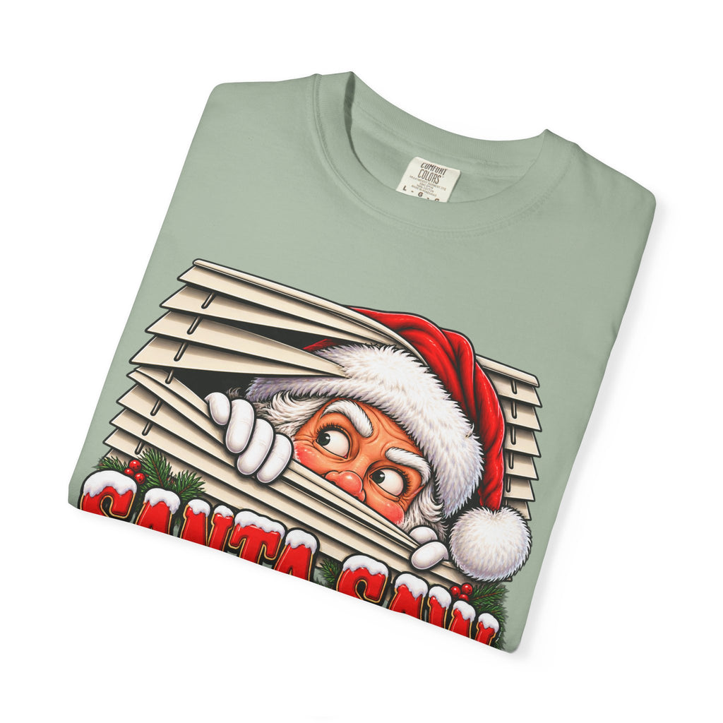 Santa Saw Everything Awkward Christmas Shirt