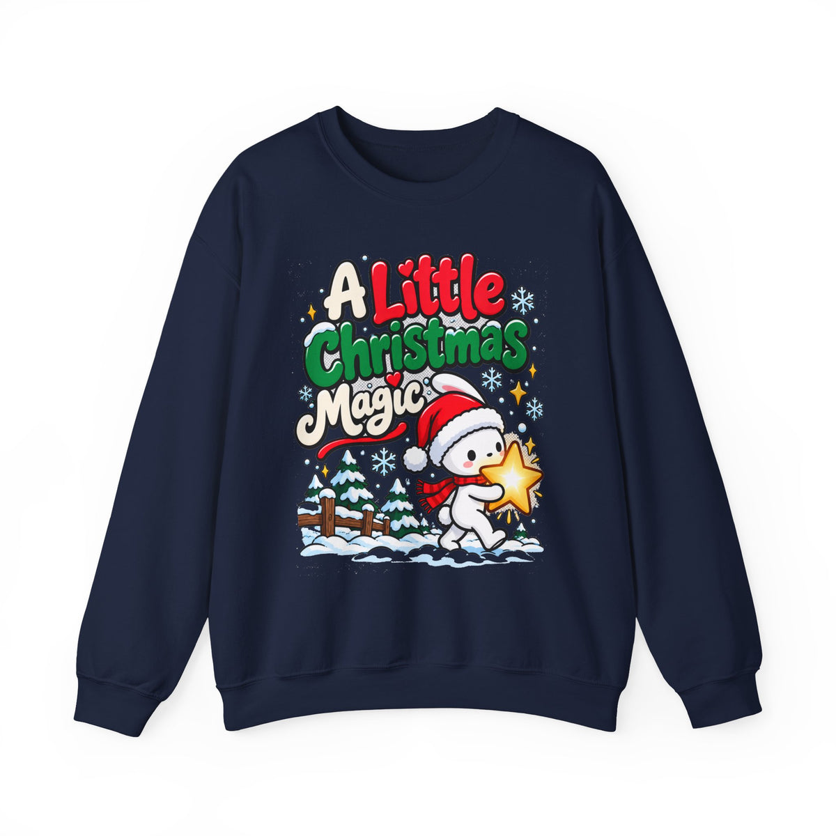 A Little Christmas Magic, Cute Christmas Crewneck Sweatshirt