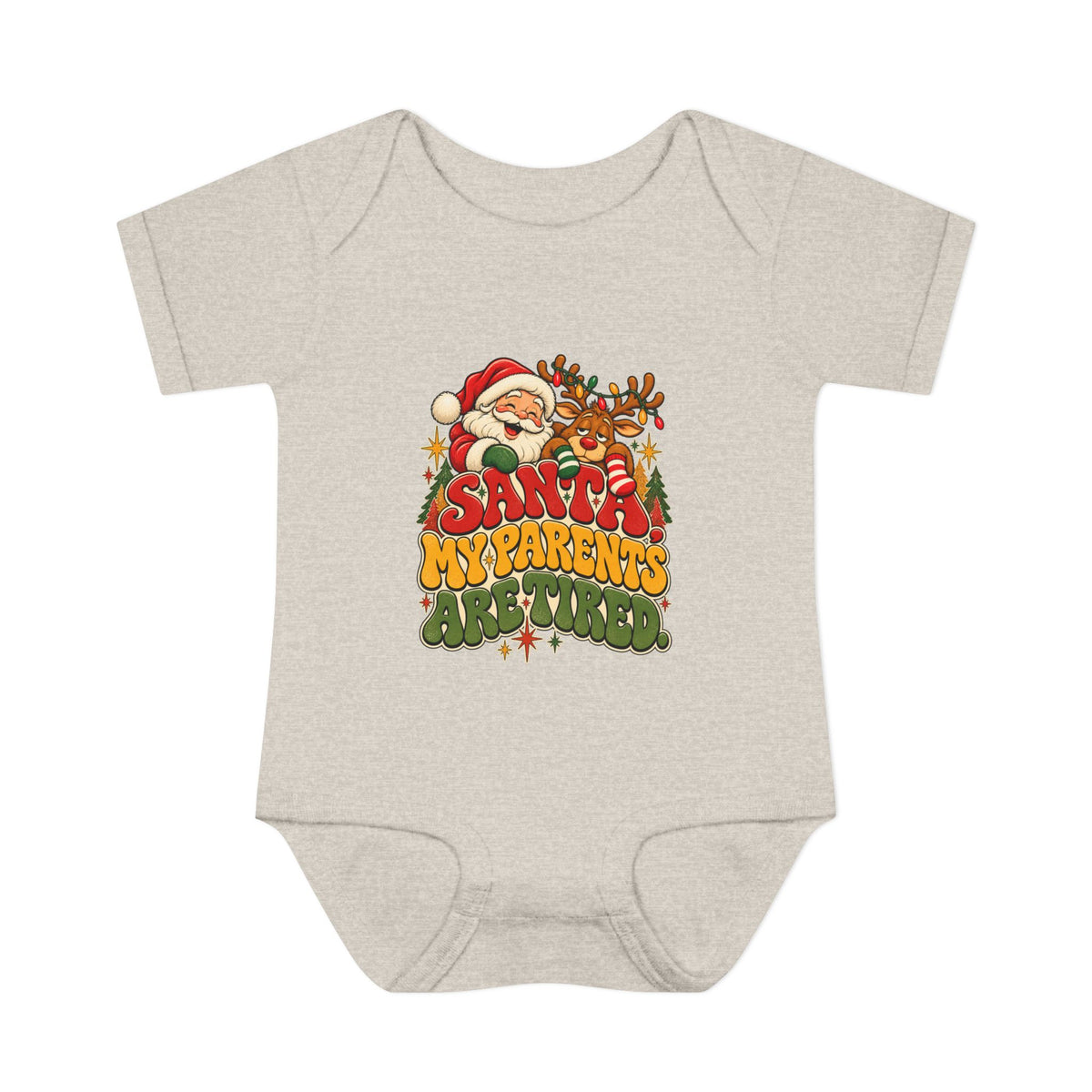 Santa, My Parents are Tired Christmas Bodysuit