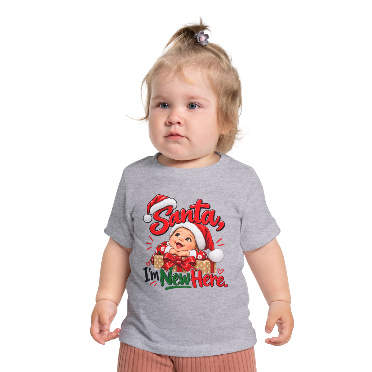 Santa, Im New Here Baby Christmas Shirt I First Christmas Tee
