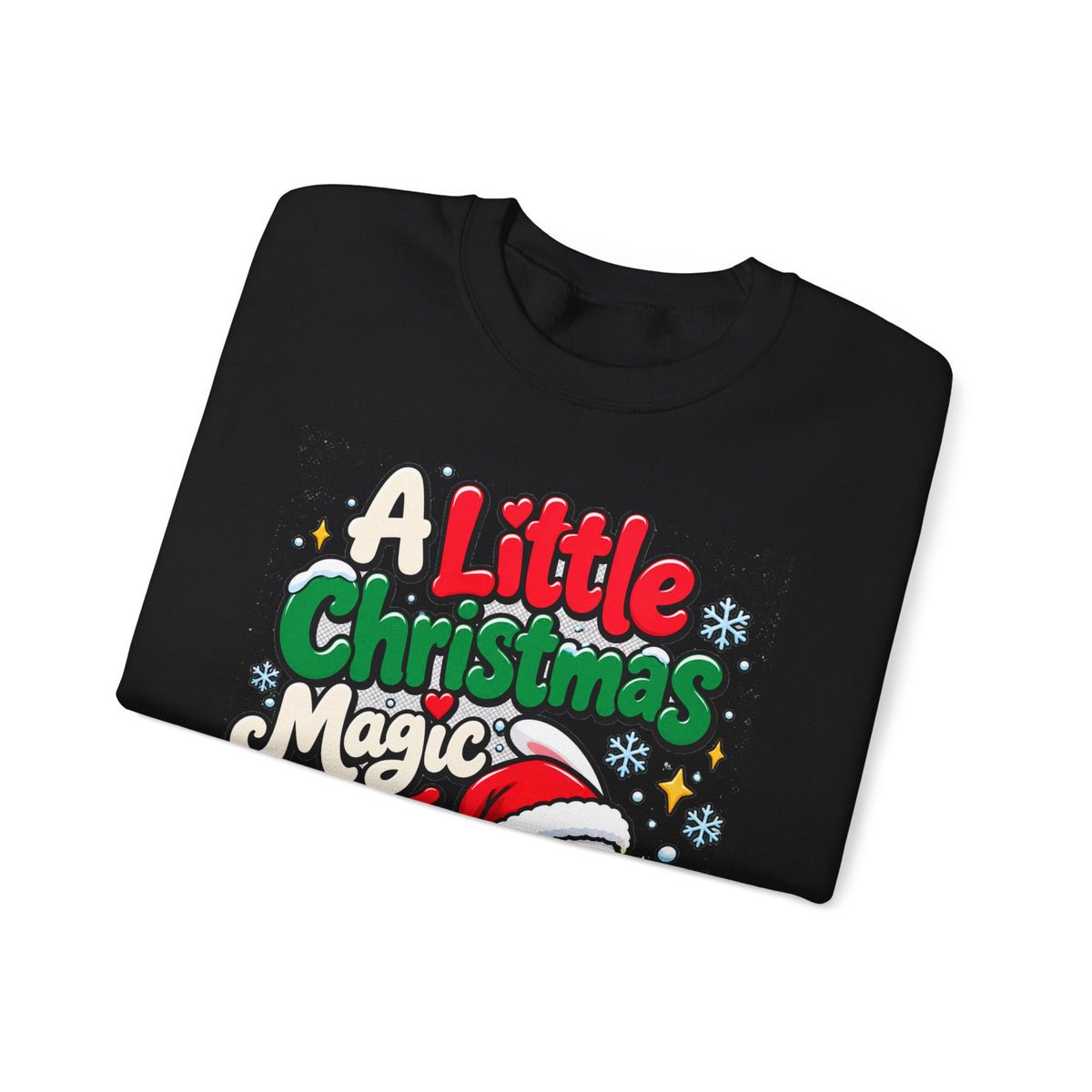 A Little Christmas Magic, Cute Christmas Crewneck Sweatshirt