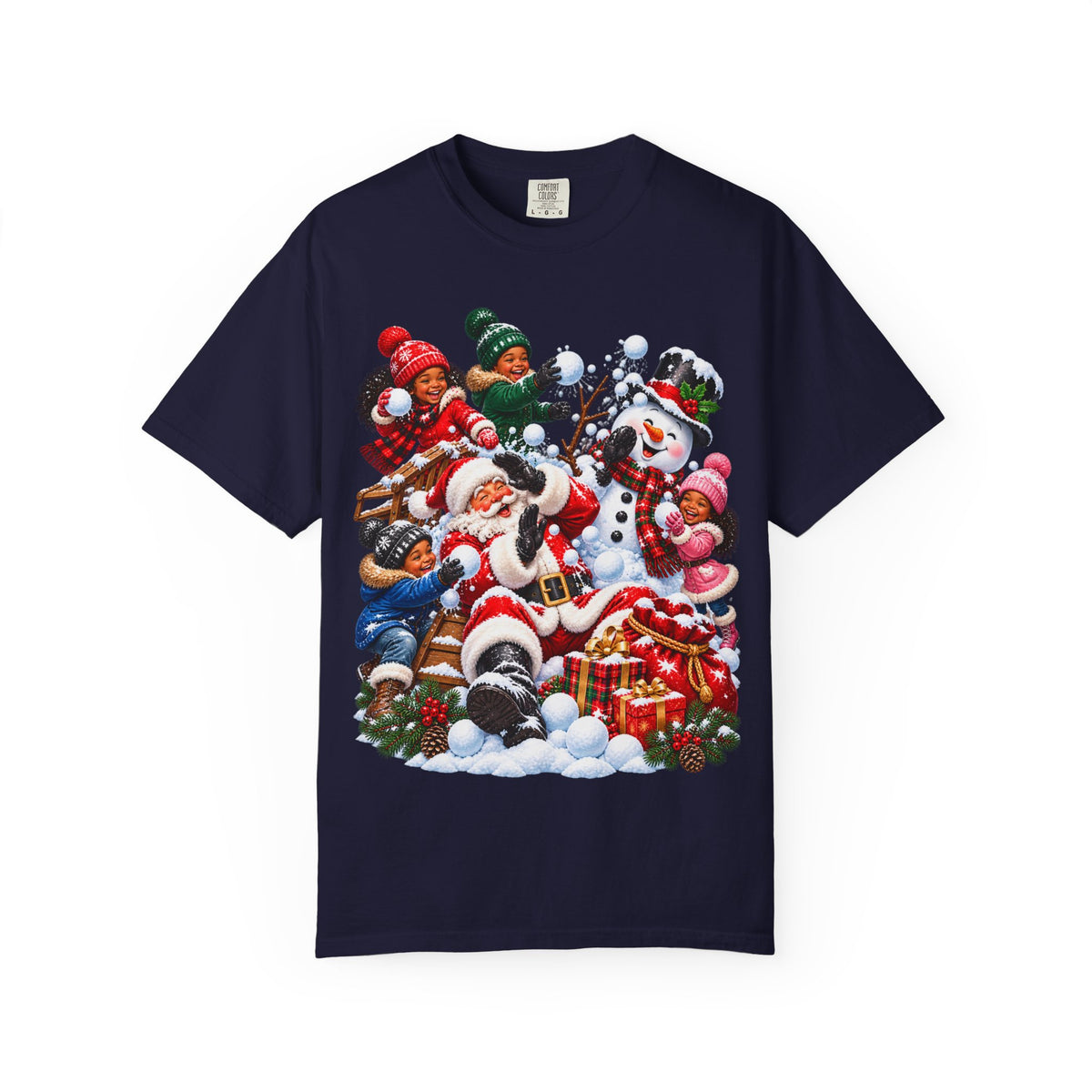 Santa Snowball Fight Christmas Shirt