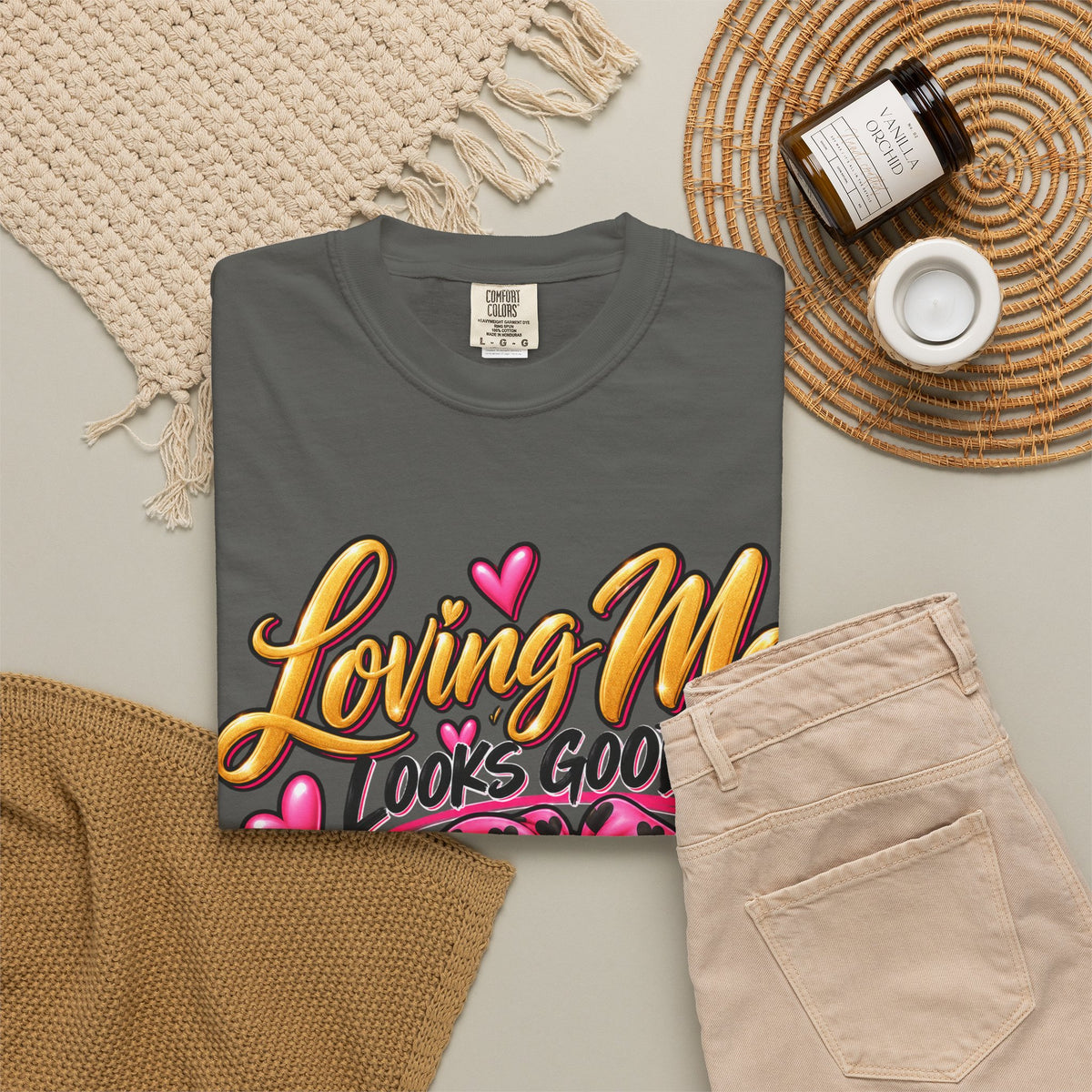Loving Me Looks Good Shirt, Self Love Graphic Tee, Cute Positive Affirmation Tee, Confidence Shirt