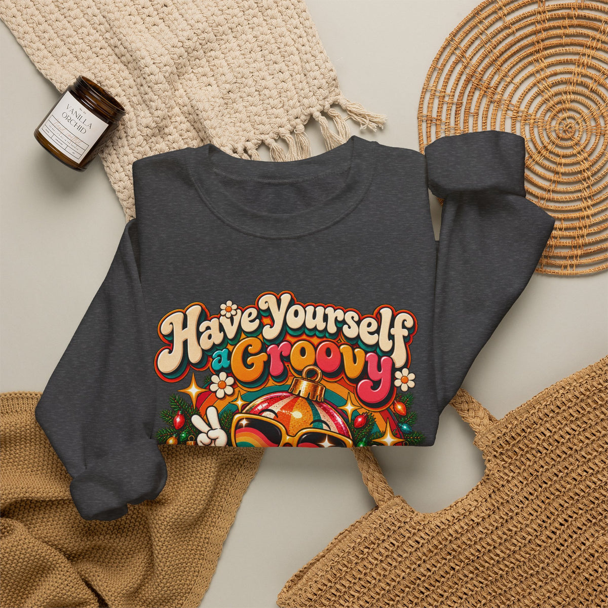 Have Yourself A Groovy Little Christmas Retro Holiday Tee
