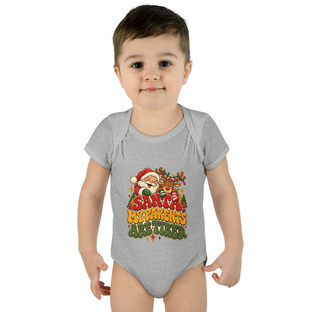 Santa, My Parents are Tired Christmas Bodysuit