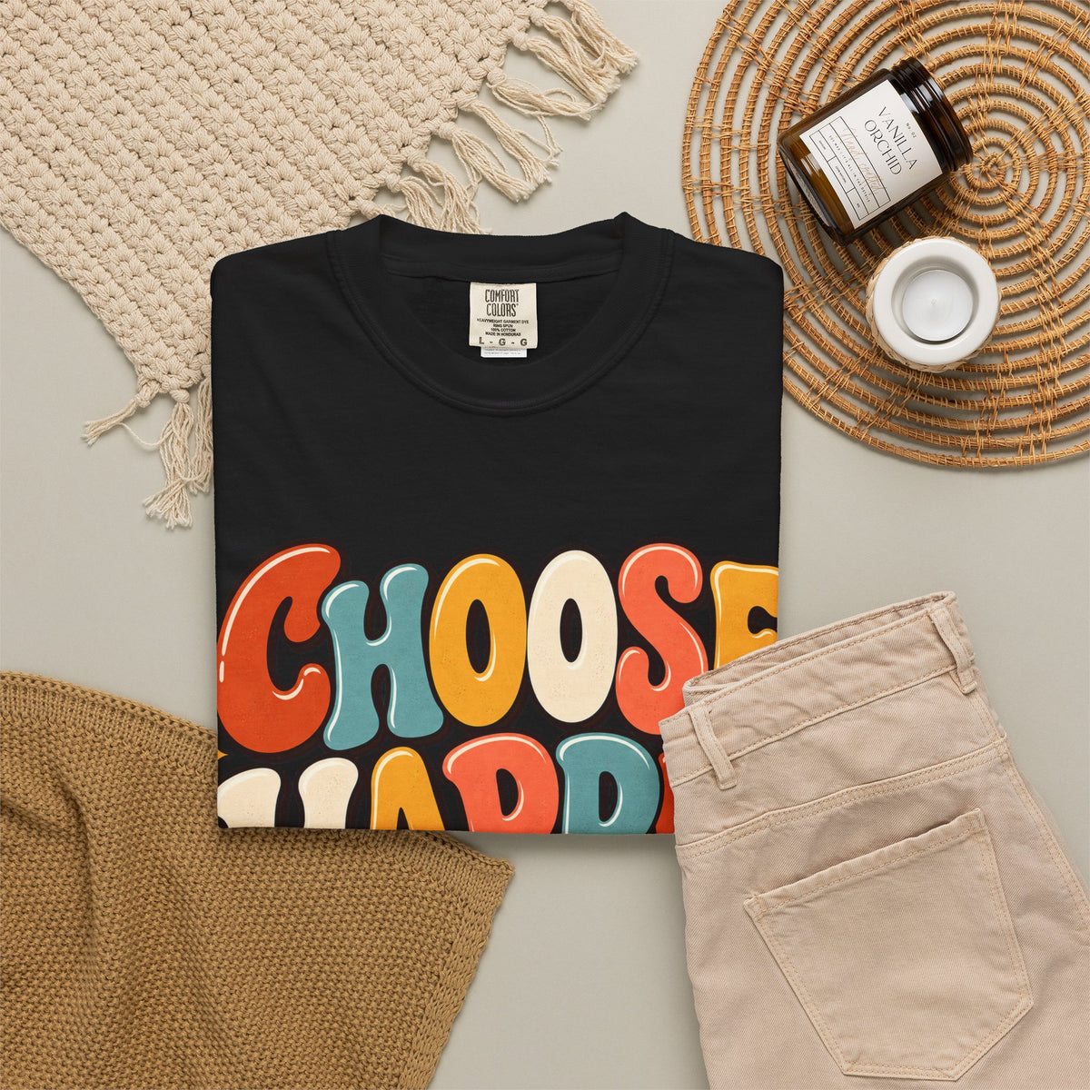 Choose Happy When You Can Shirt, Retro Positive Graphic Tee, Inspirational T-Shirt