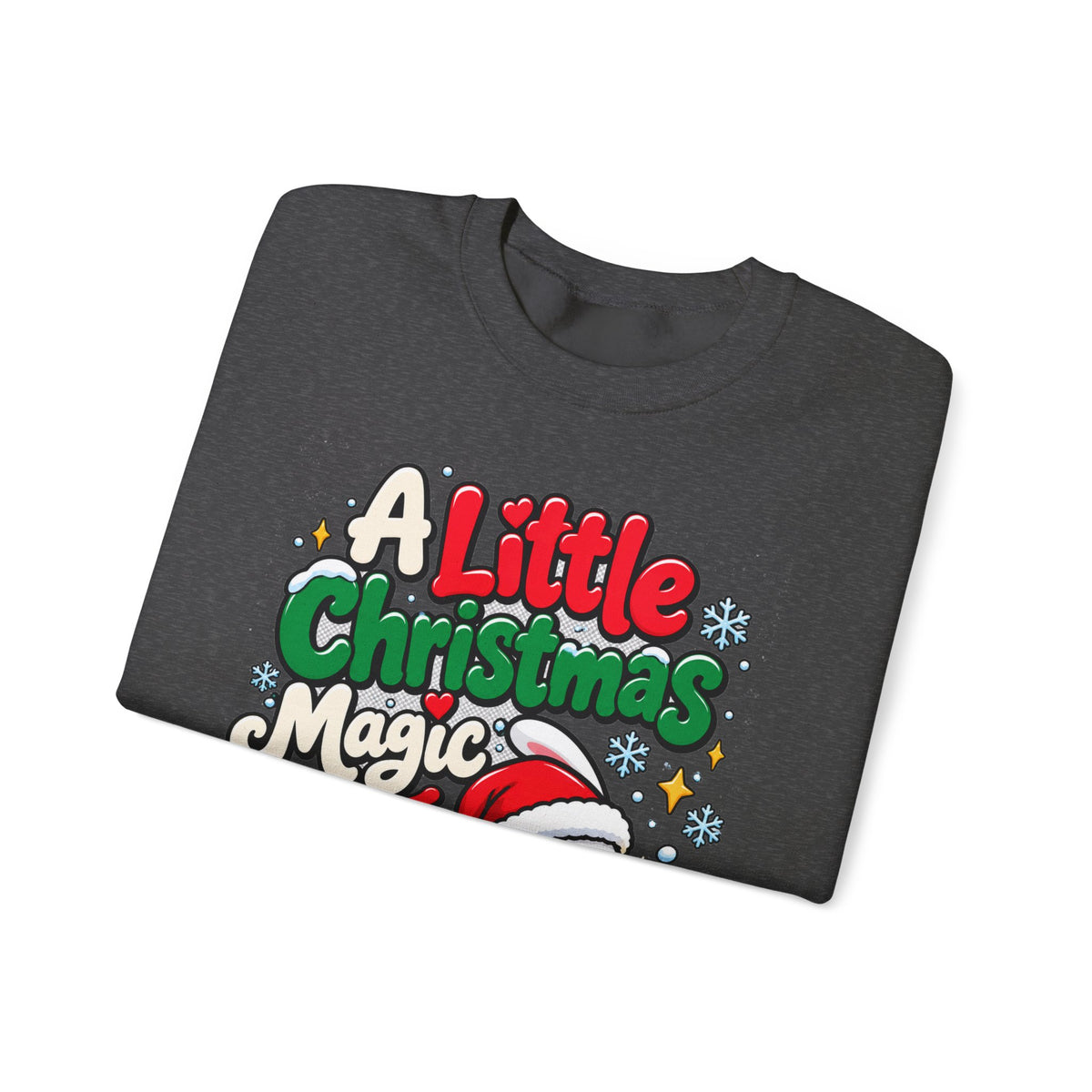 A Little Christmas Magic, Cute Christmas Crewneck Sweatshirt