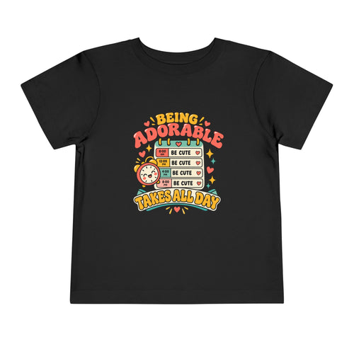 Being Adorable Takes All Day Shirt, Funny Toddler Tee, Cute Kids Graphic Tee, Daycare Outfit