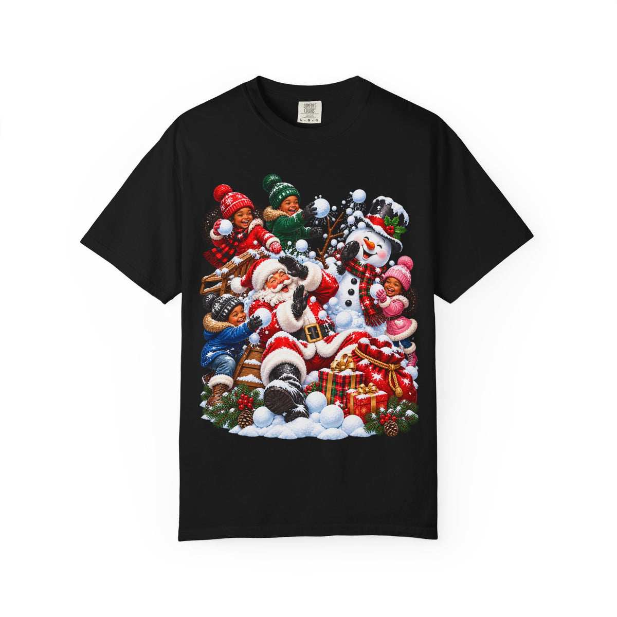 Santa Snowball Fight Christmas Shirt