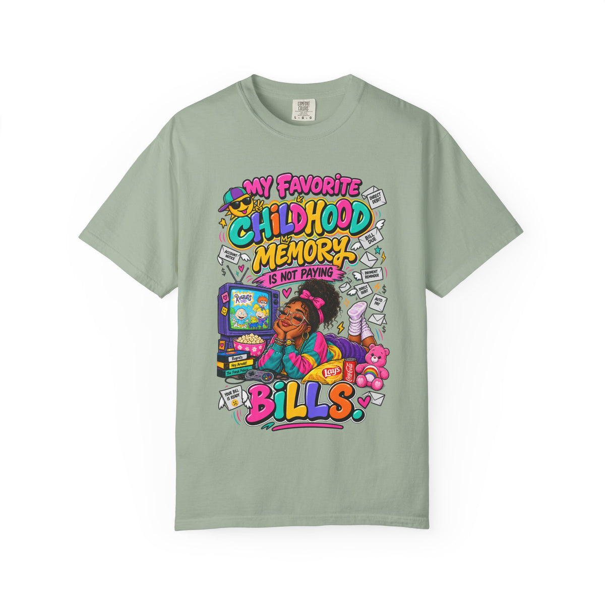 My Favorite Childhood Memory is Not Paying Bills Shirt, Funny 90's Nostalgia Tee