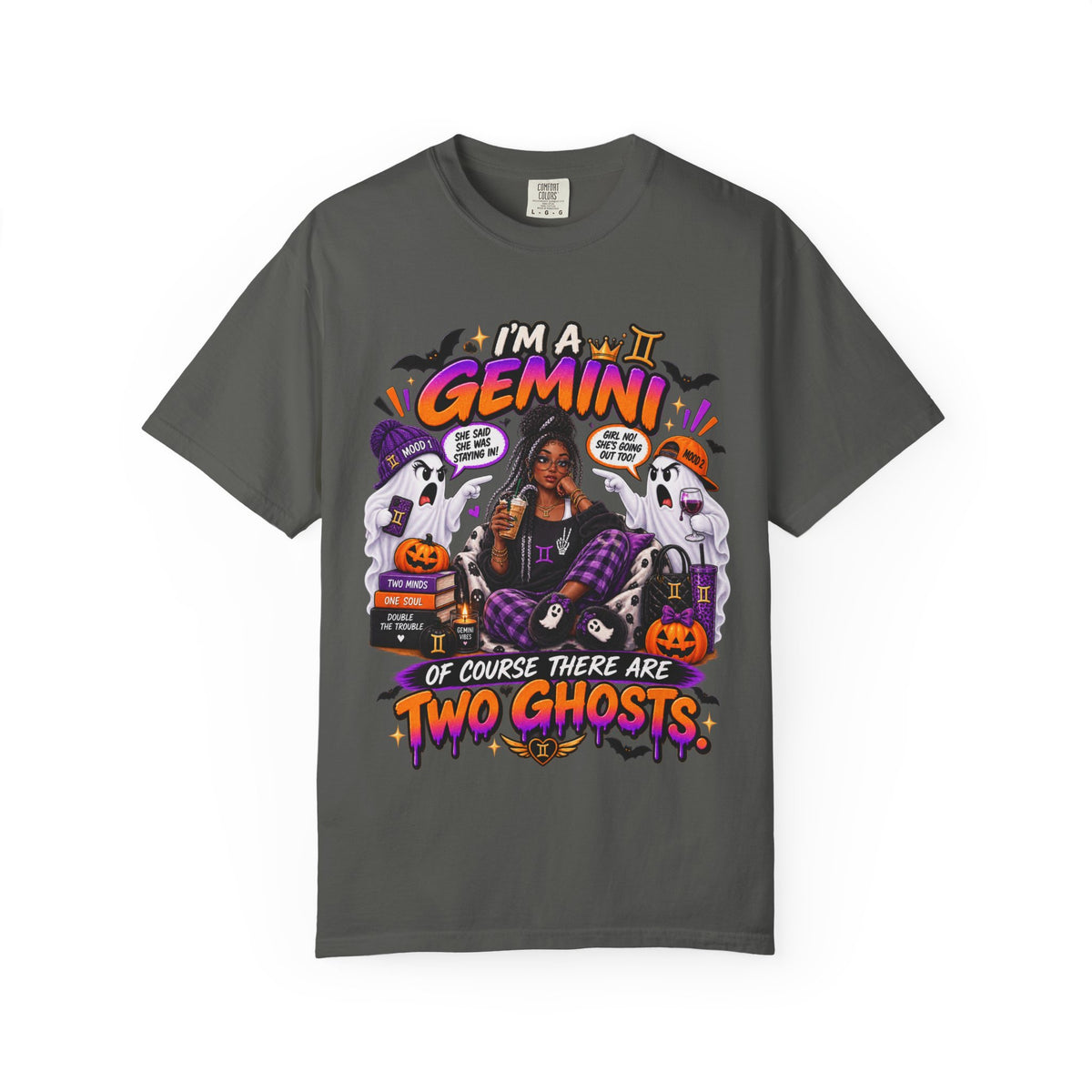 Im a Gemini of Course There are Two Ghosts Shirt, Funny Gemini Halloween Tee, Zodiac Birthday Gift