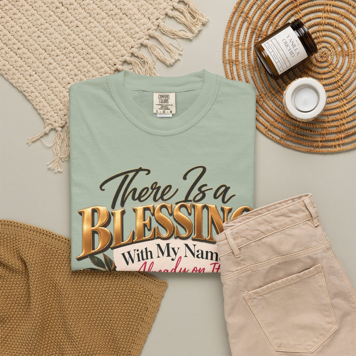 There Is A Blessing With My Name on It Shirt, Faith Affirmation Tee, Answered Prayer Christian Tee