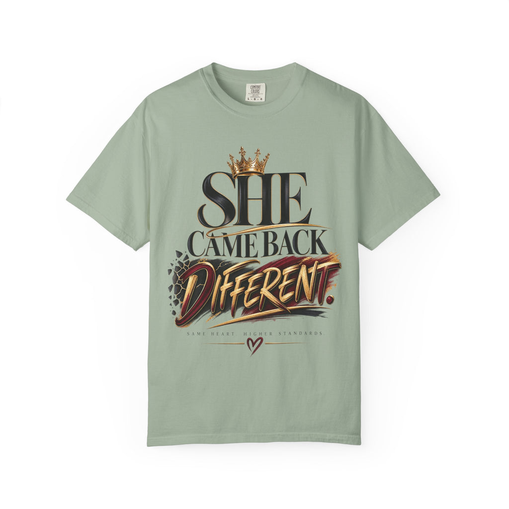 She Came Back Different Crown Graphic Statement Shirt