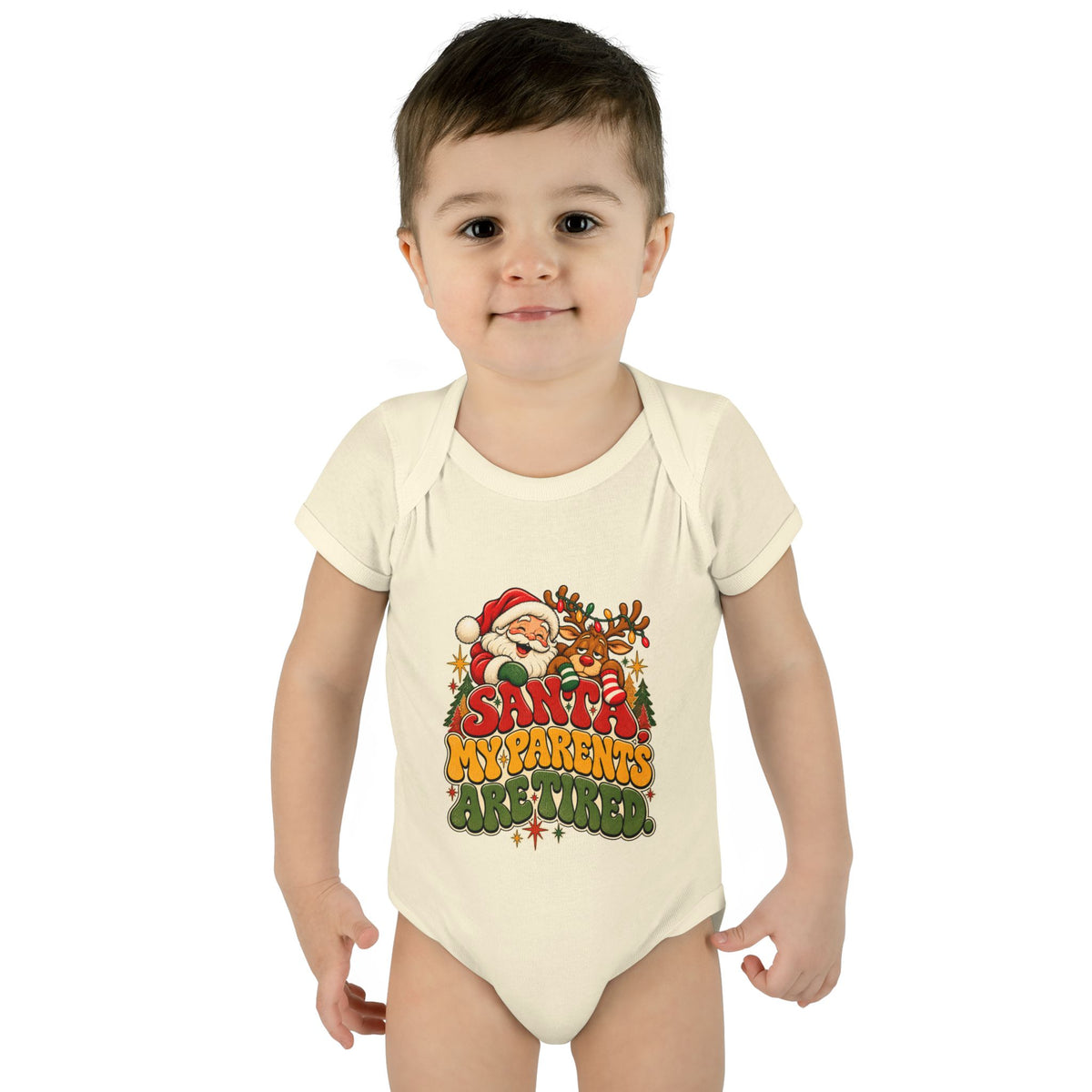 Santa, My Parents are Tired Christmas Bodysuit