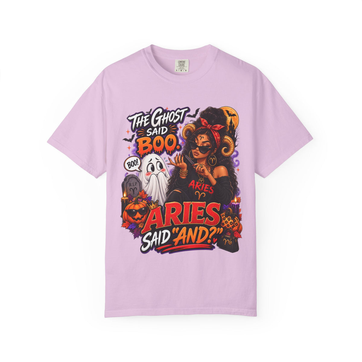 The Ghost Said Boo Aries Said And Shirt, Funny Aries Halloween Tee, Zodiac Astrology Gift