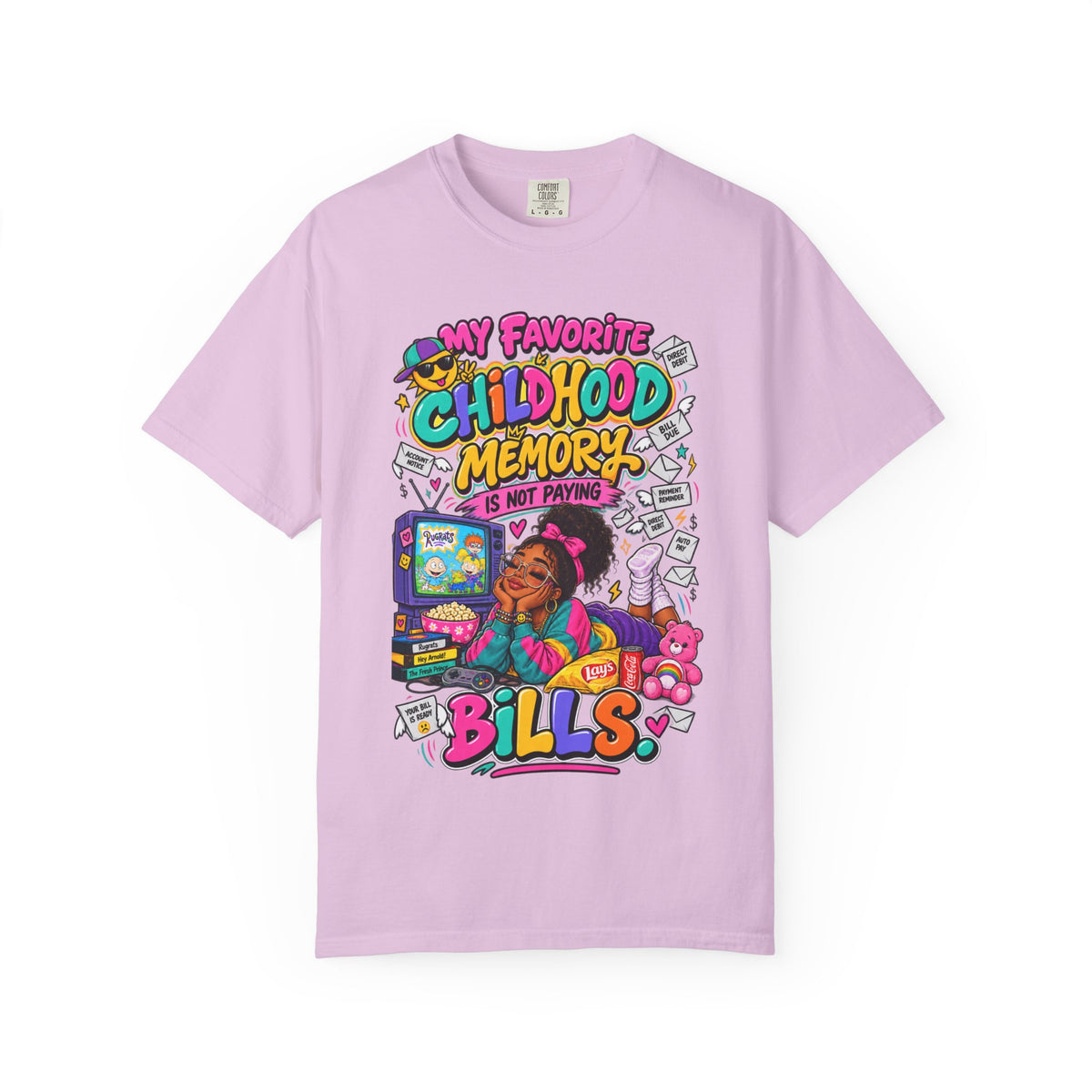 My Favorite Childhood Memory is Not Paying Bills Shirt, Funny 90's Nostalgia Tee