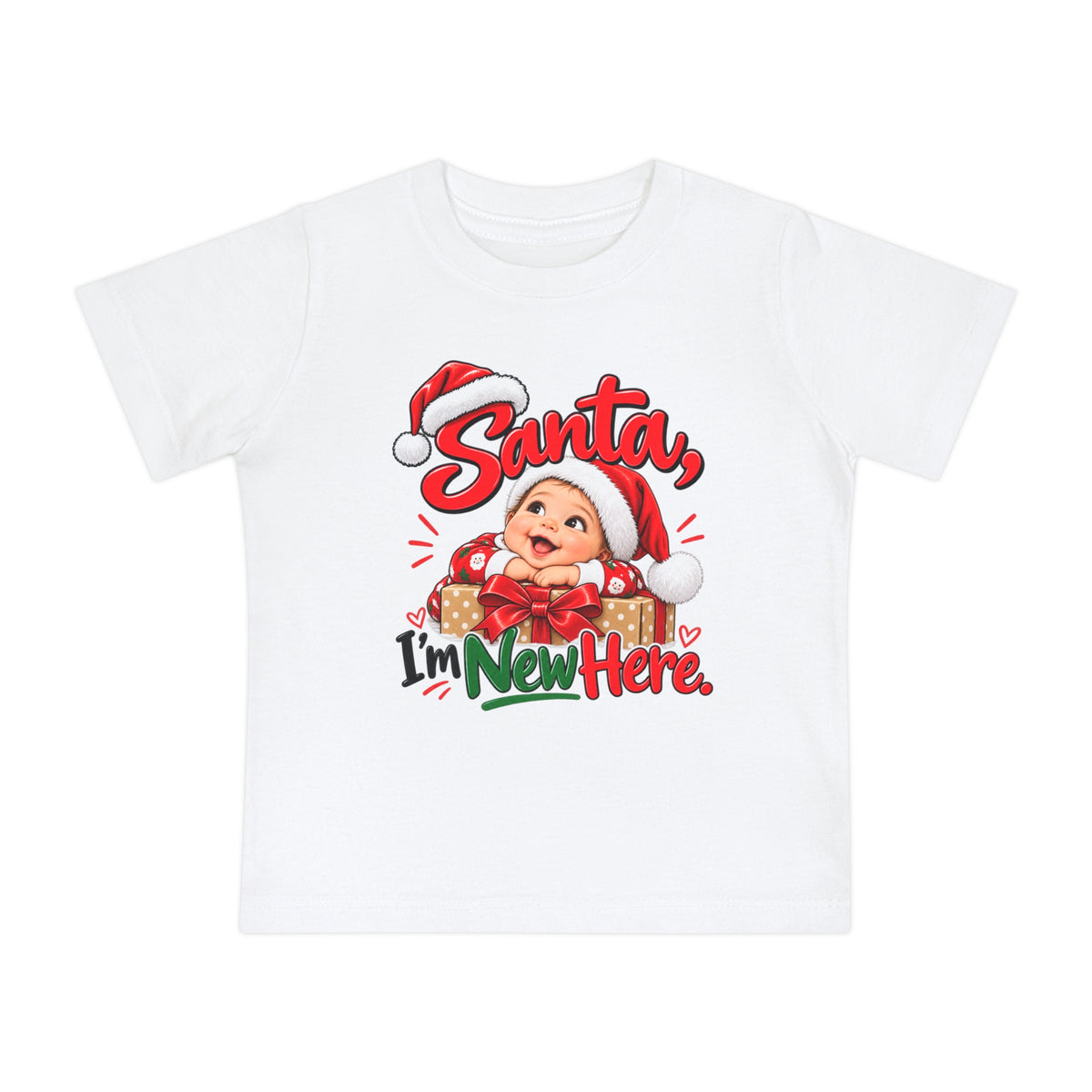 Santa, Im New Here Baby Christmas Shirt I First Christmas Tee