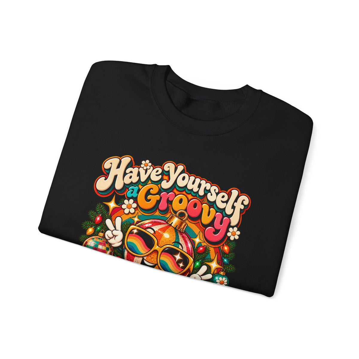 Have Yourself A Groovy Little Christmas Retro Holiday Tee