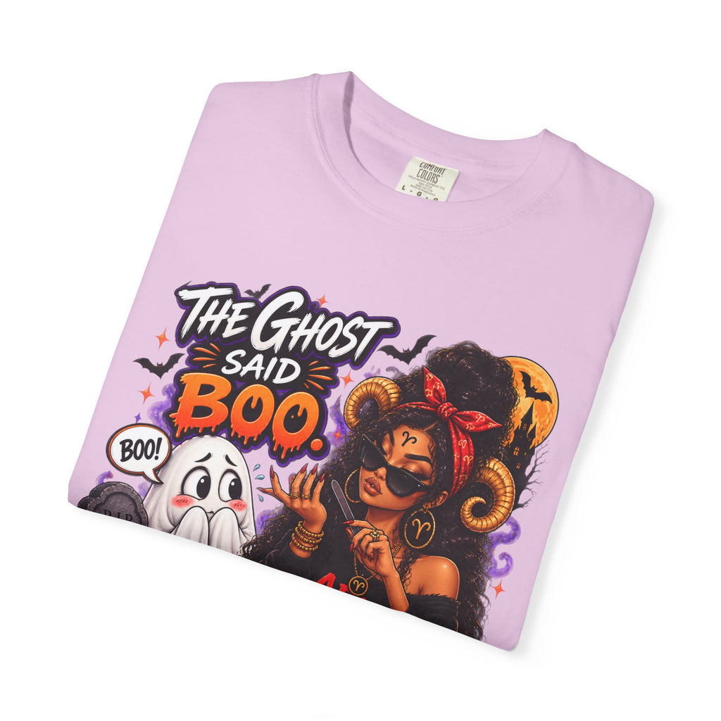The Ghost Said Boo Aries Said And Shirt, Funny Aries Halloween Tee, Zodiac Astrology Gift
