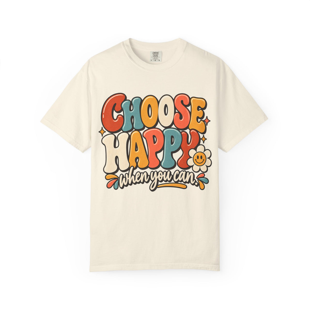 Choose Happy When You Can Shirt, Retro Positive Graphic Tee, Inspirational T-Shirt