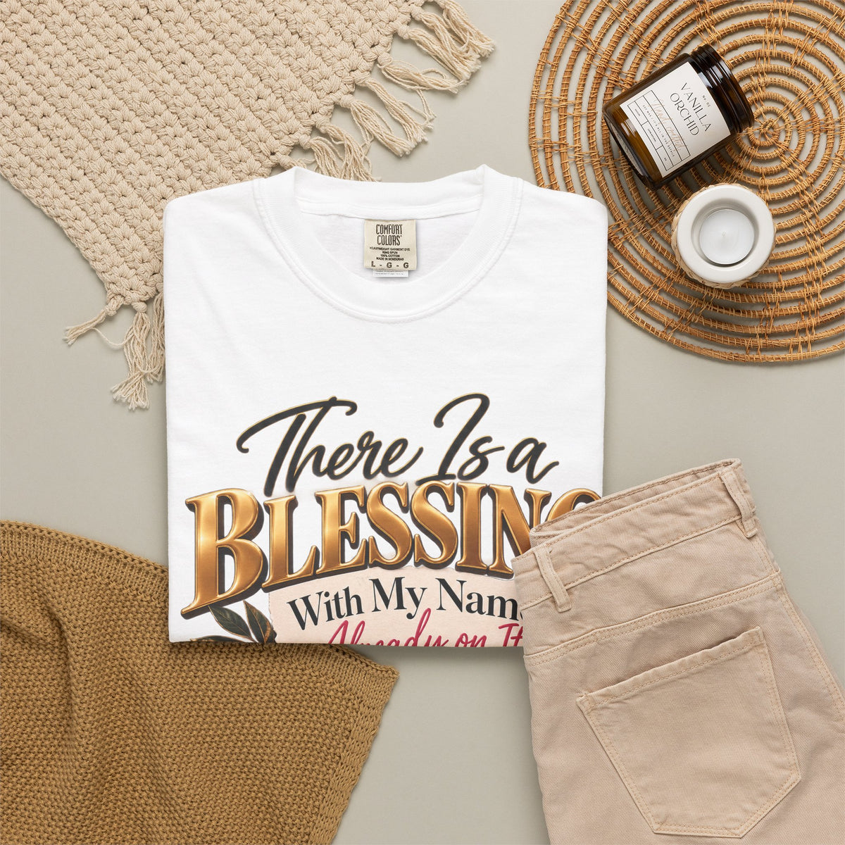 There Is A Blessing With My Name on It Shirt, Faith Affirmation Tee, Answered Prayer Christian Tee