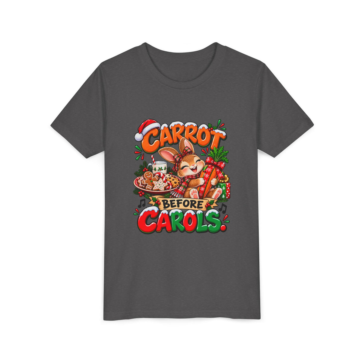 Carrot Before Carol's Kids Christmas Shirt