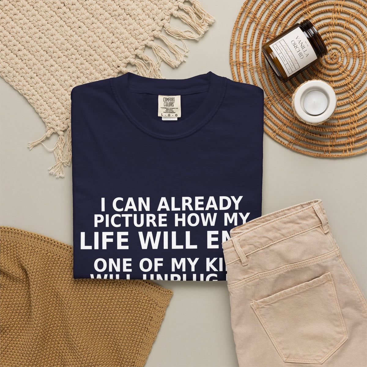 Funny Parenting Shirt, One Of My Kids Will Unplug My Life Support Tee