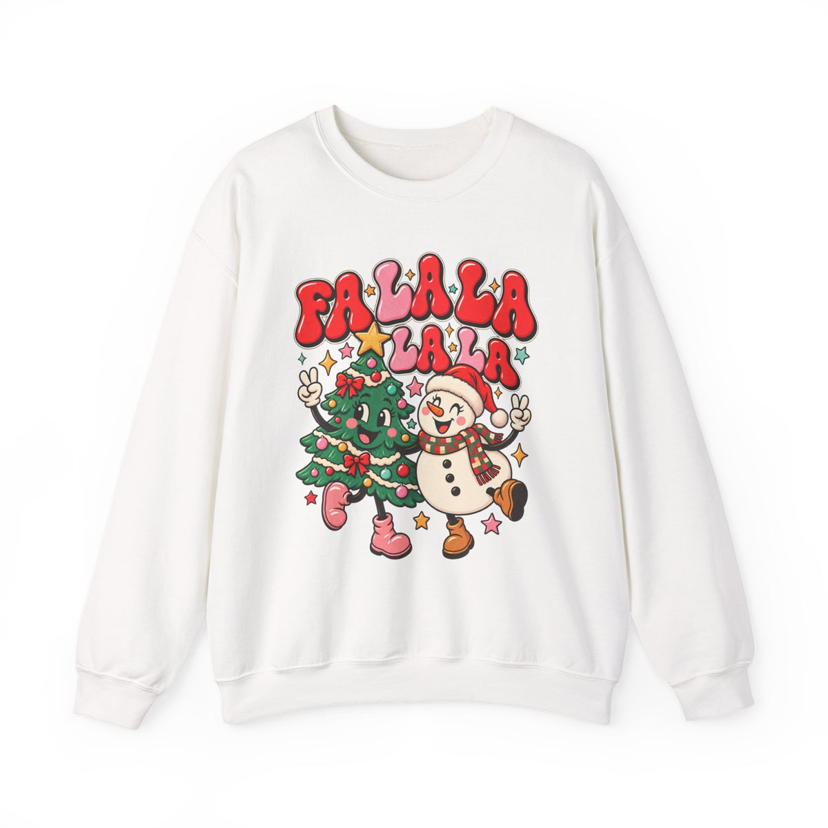 Fa la la- Retro Christmas Tree & Snowman Unisex Sweatshirt