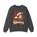 Merry Whatever Christmas Sweatshirt, Funny Grumpy Cat Holiday Crewneck