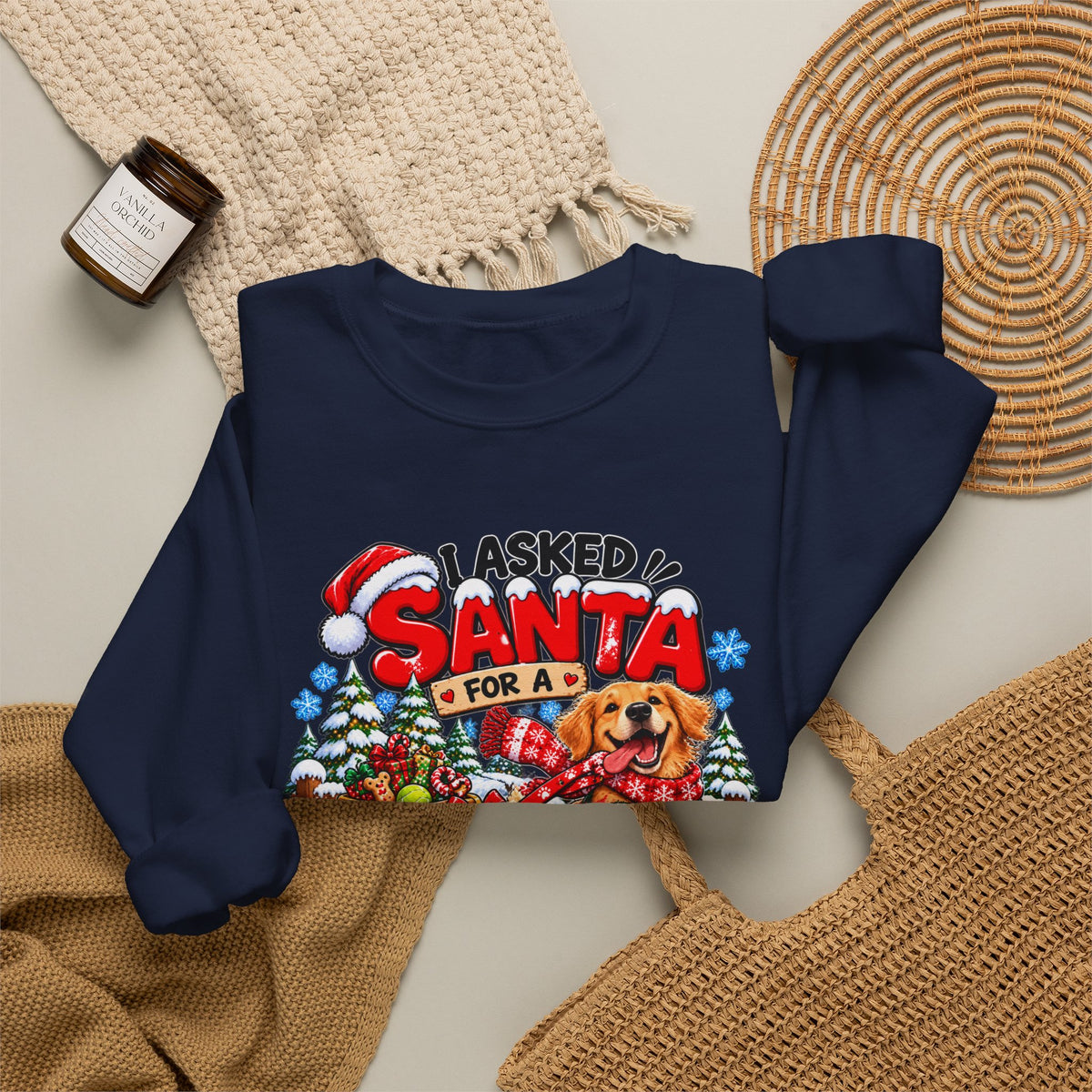 I Asked for A Longer Walk Christmas Crewneck Sweatshirt