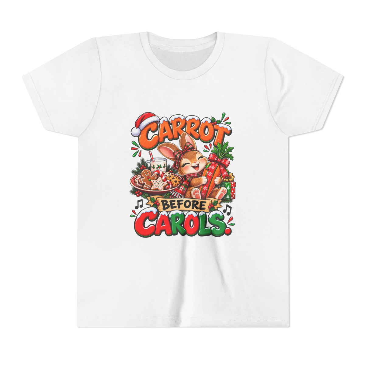Carrot Before Carol's Kids Christmas Shirt