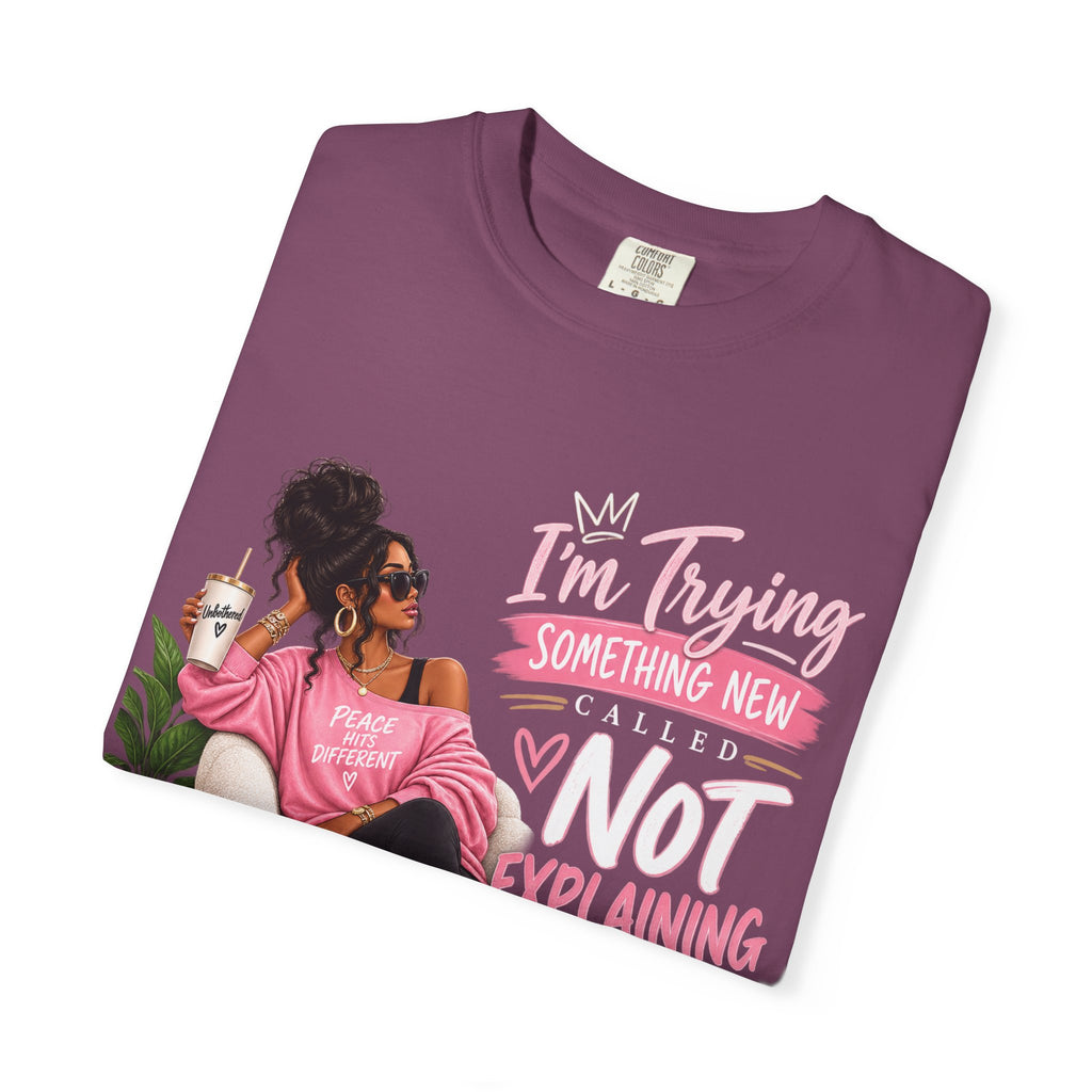 I'm Trying Something New Called Not Explaining Myself Shirt, Self Care Boundaries Tee