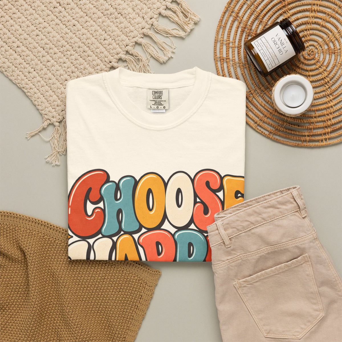 Choose Happy When You Can Shirt, Retro Positive Graphic Tee, Inspirational T-Shirt