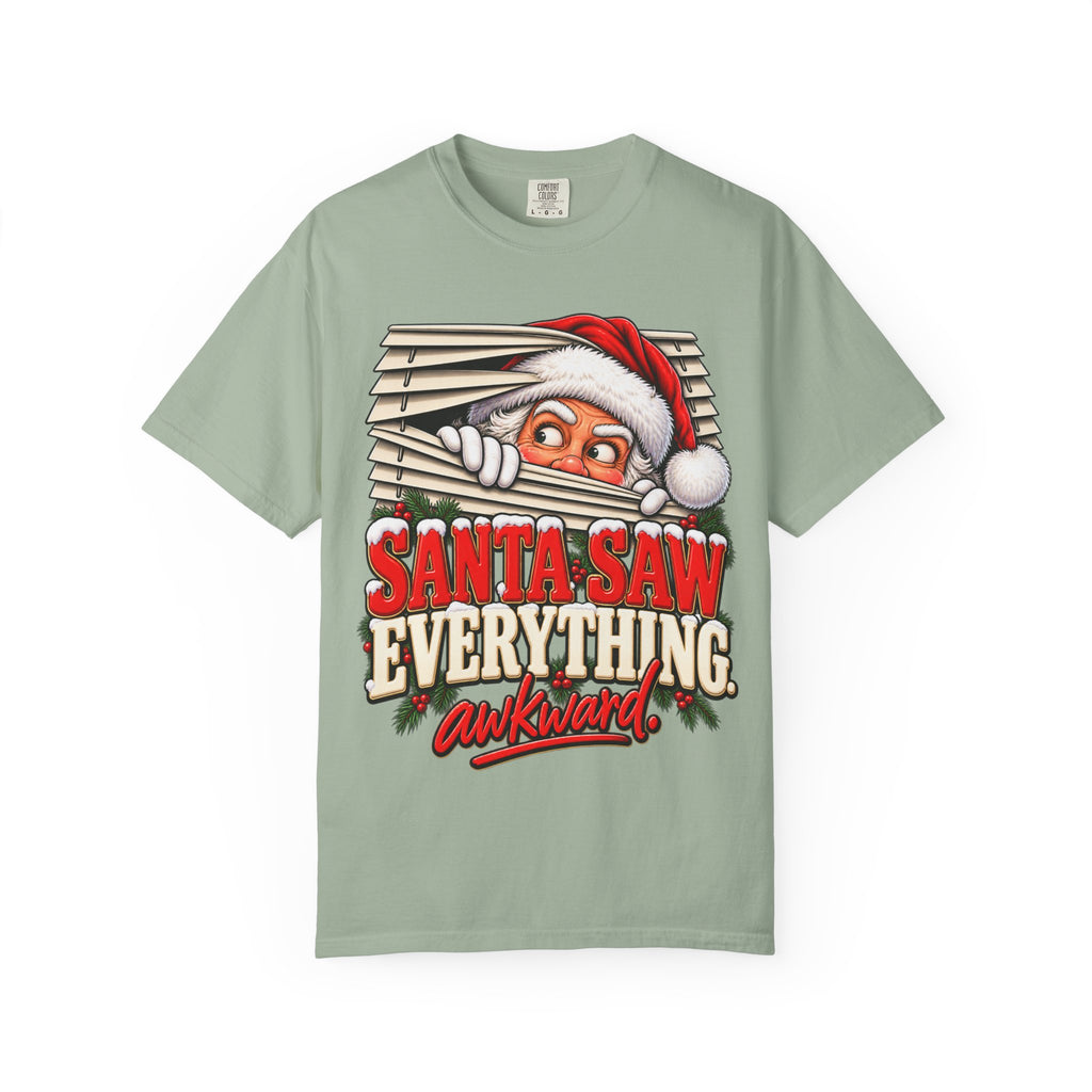 Santa Saw Everything Awkward Christmas Shirt