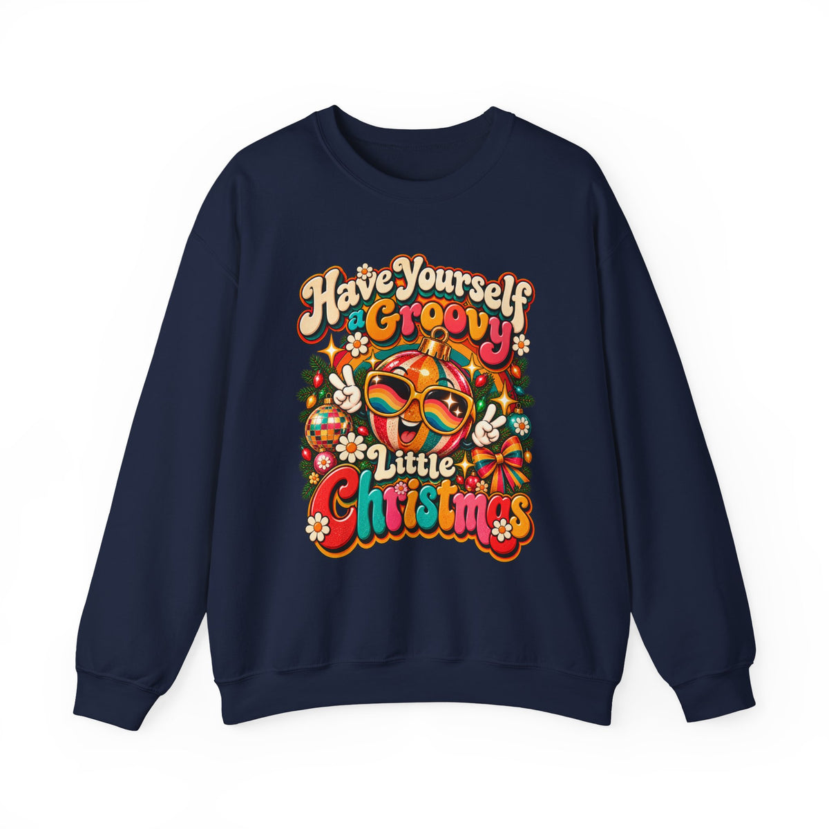 Have Yourself A Groovy Little Christmas Retro Holiday Tee