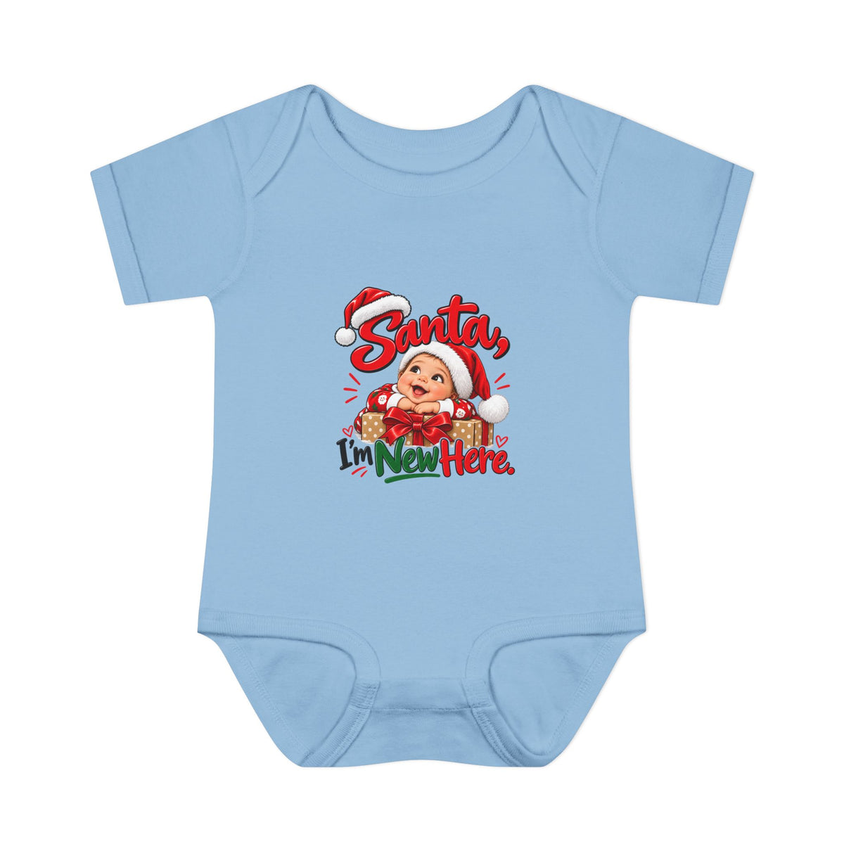 Santa, I'm New Here Baby Christmas Bodysuit