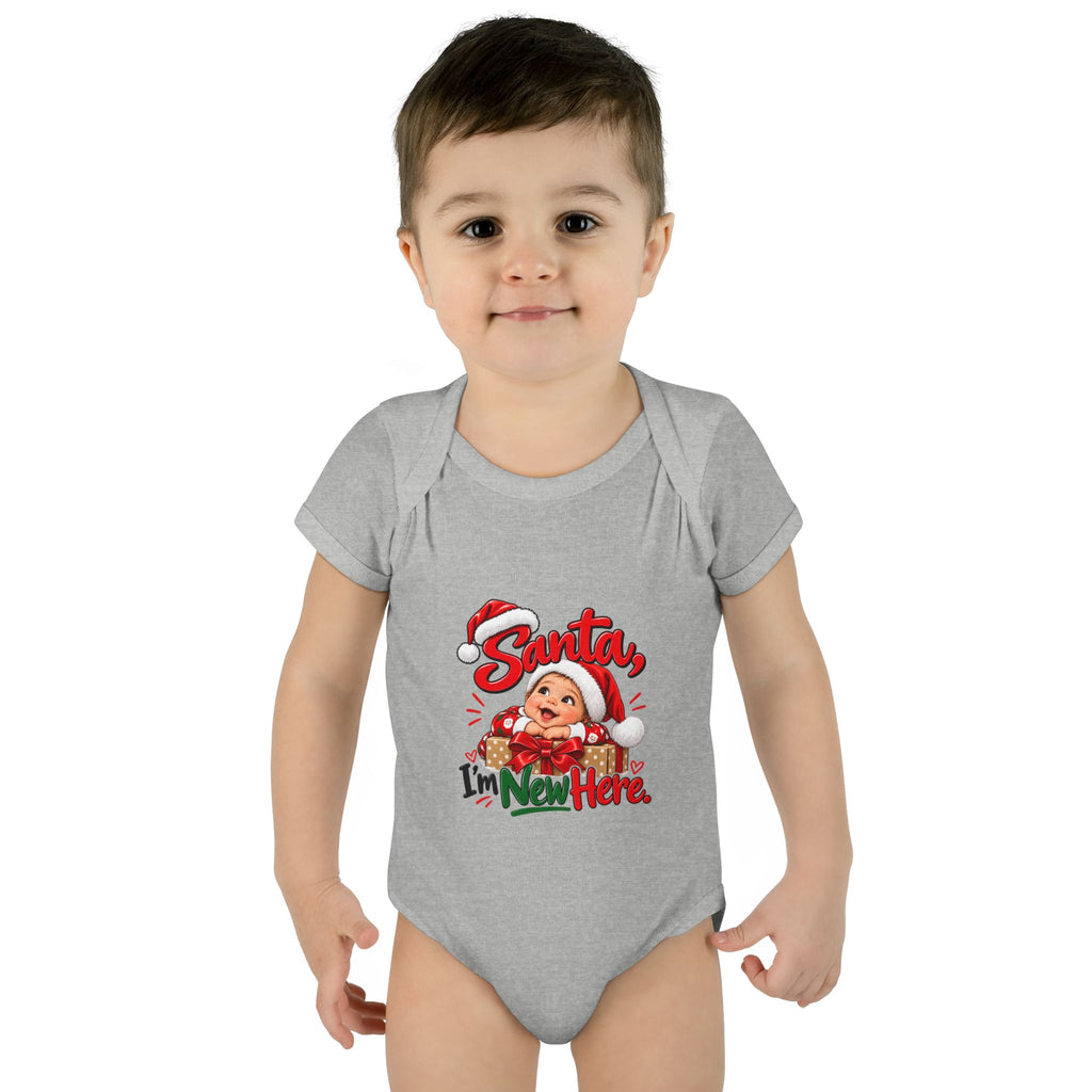 Santa, I'm New Here Baby Christmas Bodysuit