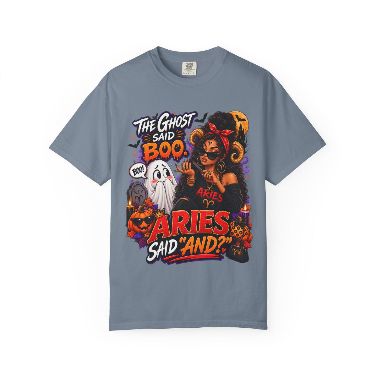 The Ghost Said Boo Aries Said And Shirt, Funny Aries Halloween Tee, Zodiac Astrology Gift