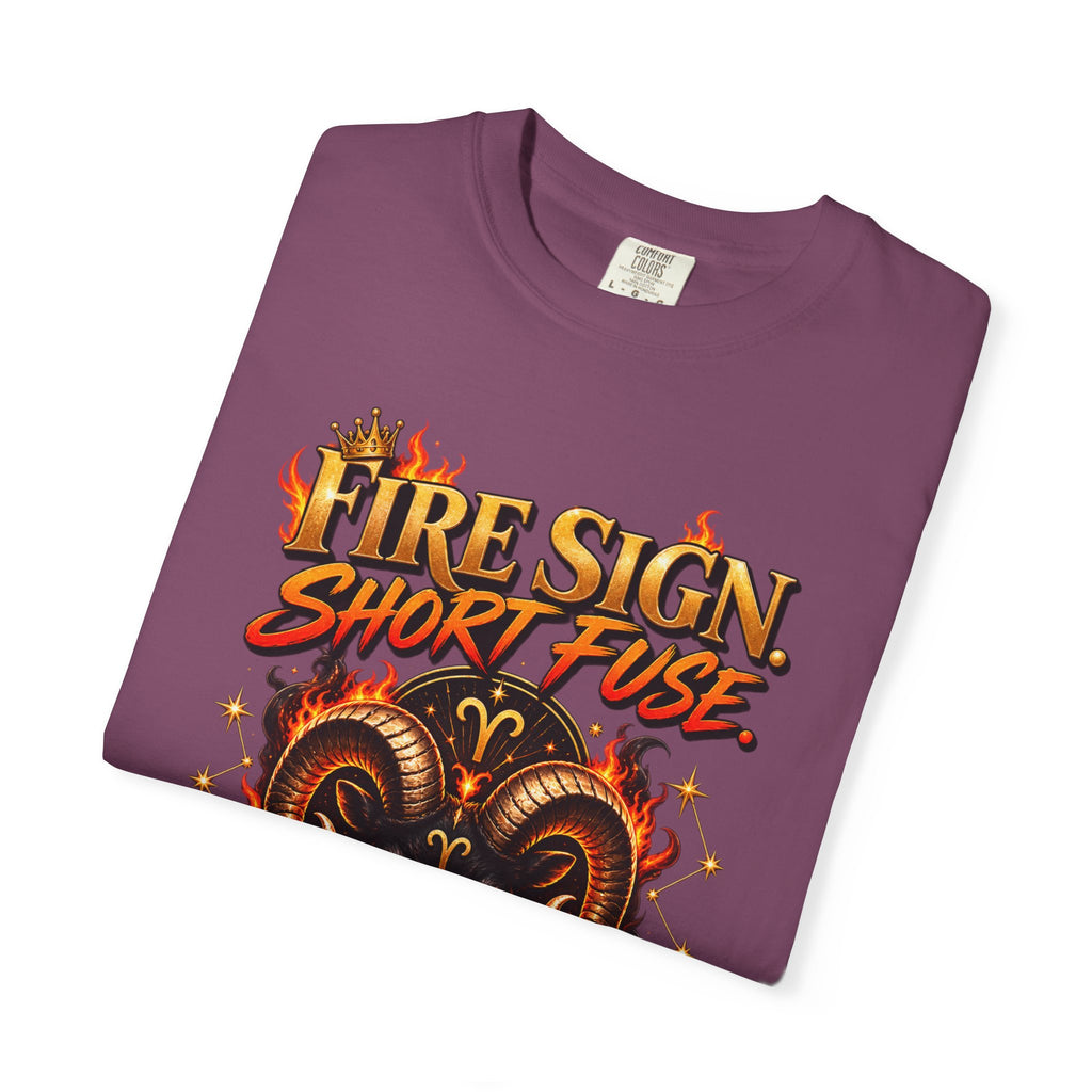 Fire Sign Short Fuse Halloween Shirt, Funny Aries Zodiac Tee, Astrology Lover Gift