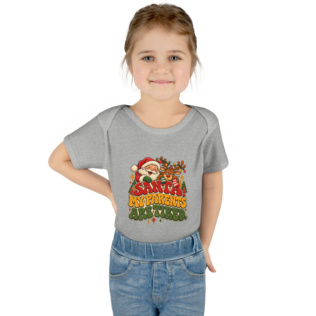 Santa, My Parents are Tired Christmas Bodysuit