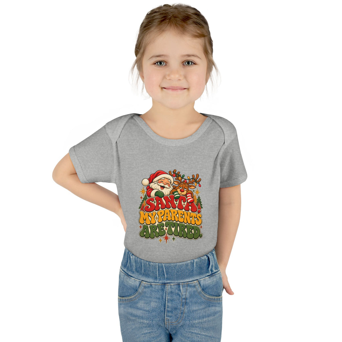 Santa, My Parents are Tired Christmas Bodysuit