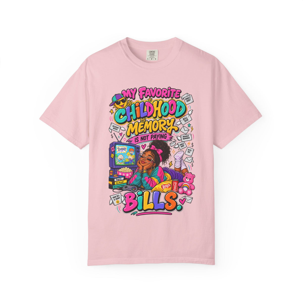 My Favorite Childhood Memory is Not Paying Bills Shirt, Funny 90's Nostalgia Tee
