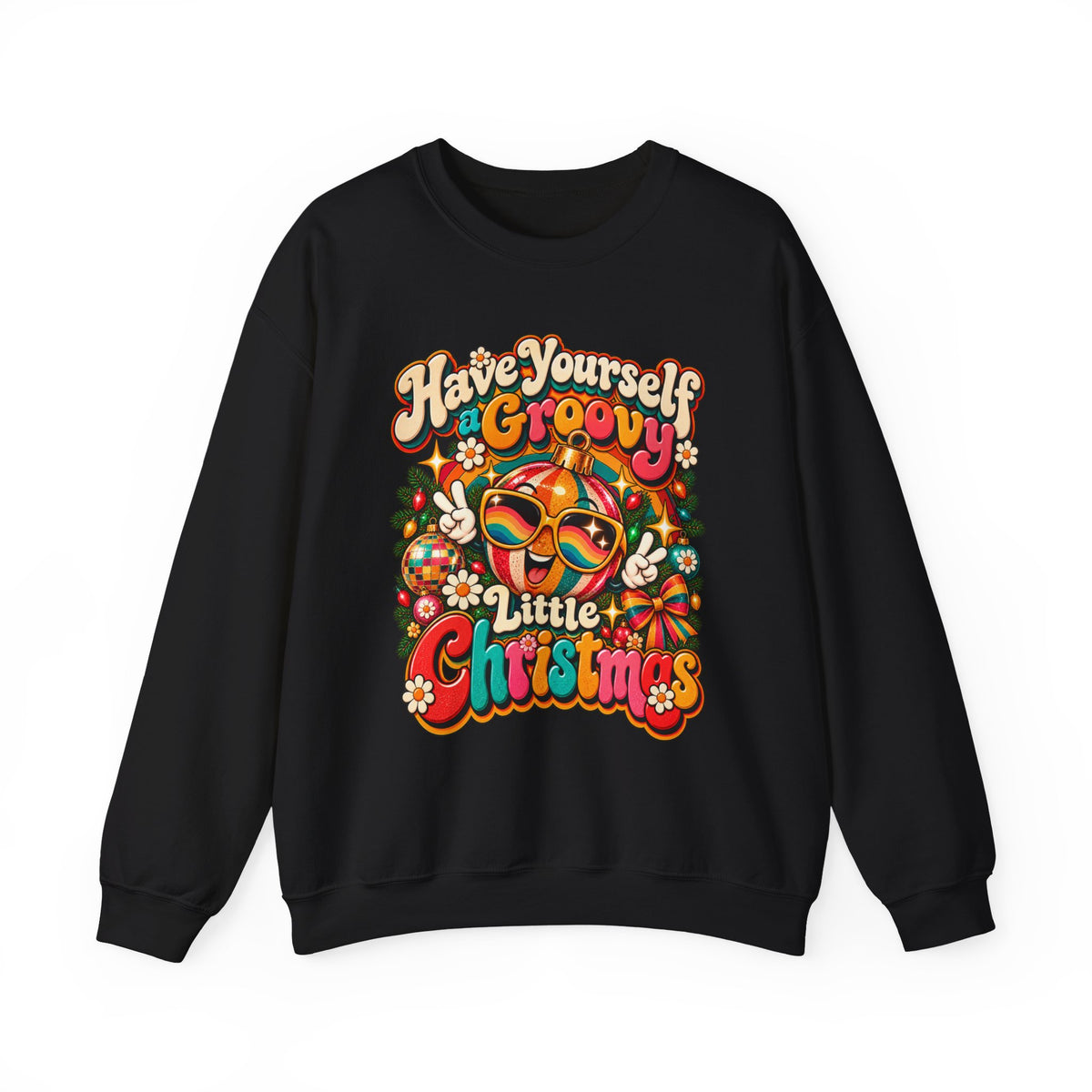 Have Yourself A Groovy Little Christmas Retro Holiday Tee