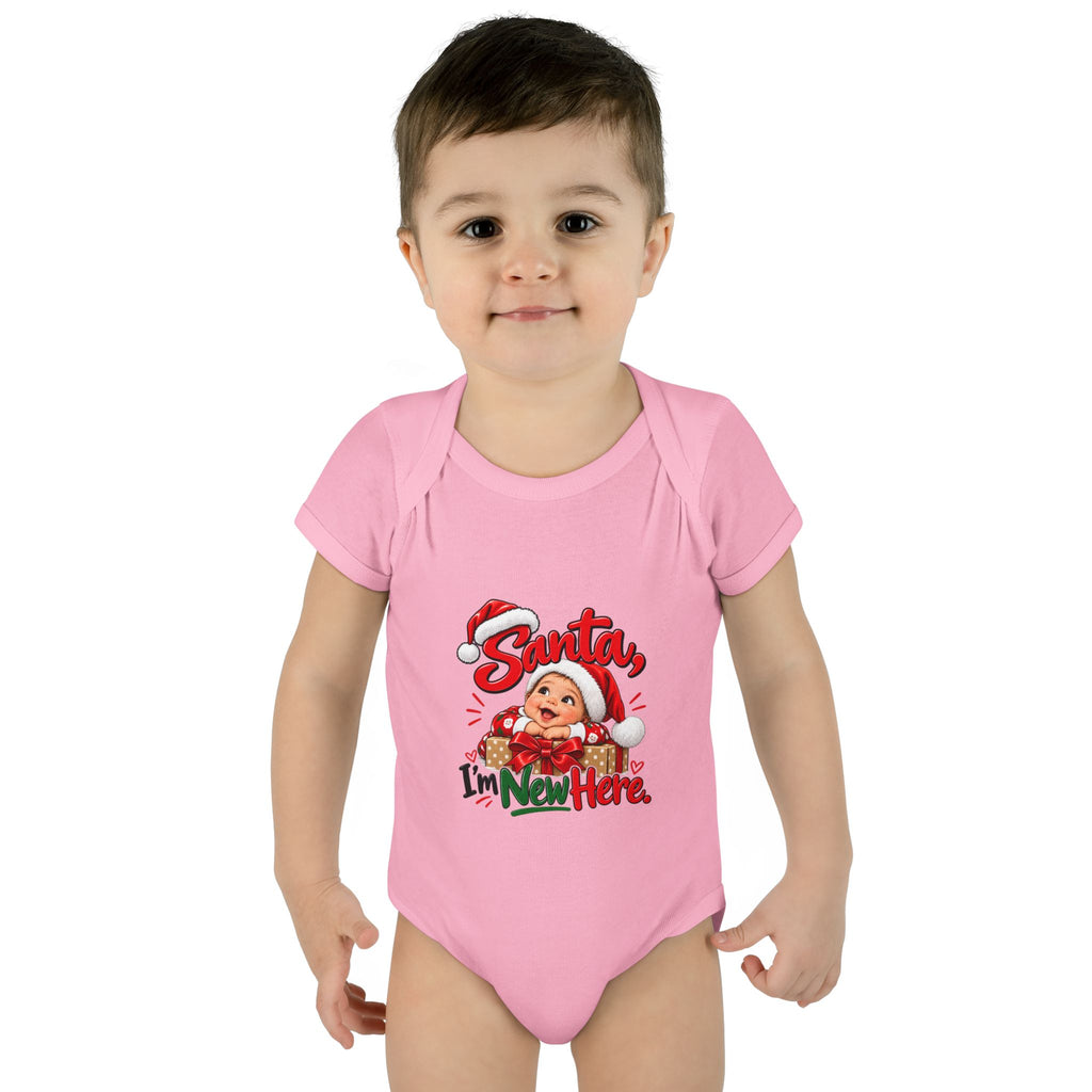 Santa, I'm New Here Baby Christmas Bodysuit