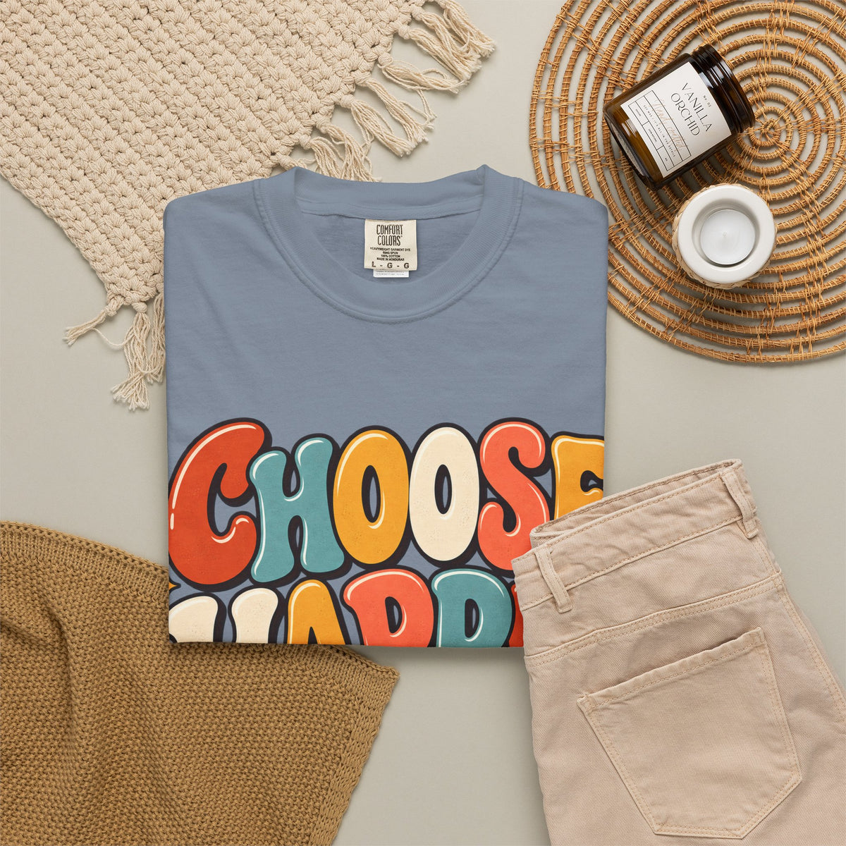 Choose Happy When You Can Shirt, Retro Positive Graphic Tee, Inspirational T-Shirt