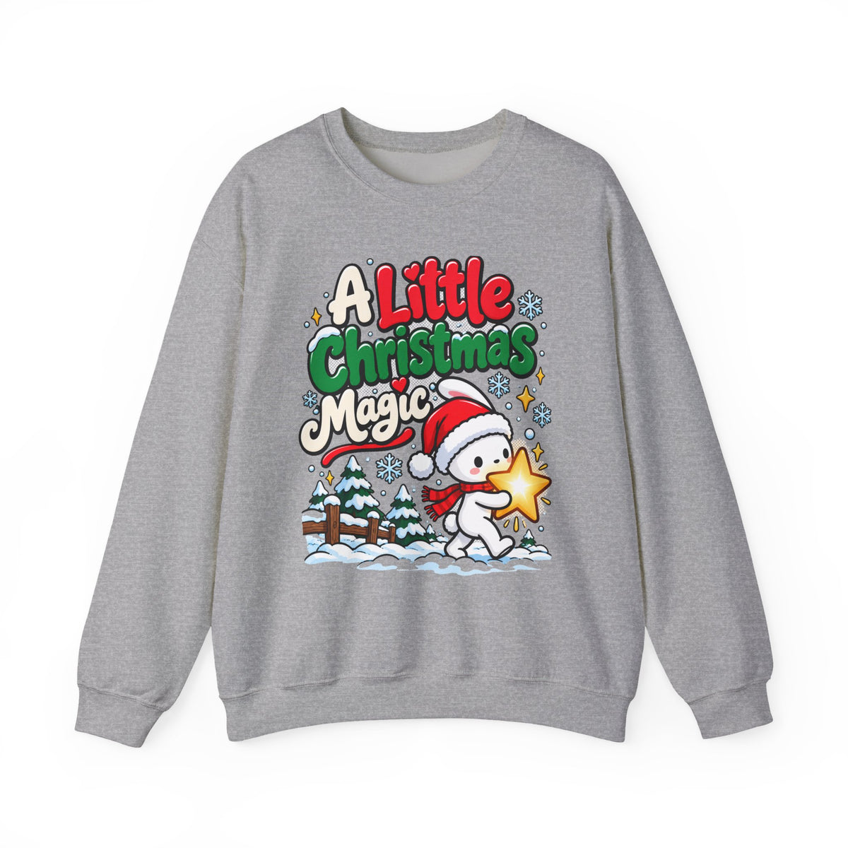 A Little Christmas Magic, Cute Christmas Crewneck Sweatshirt