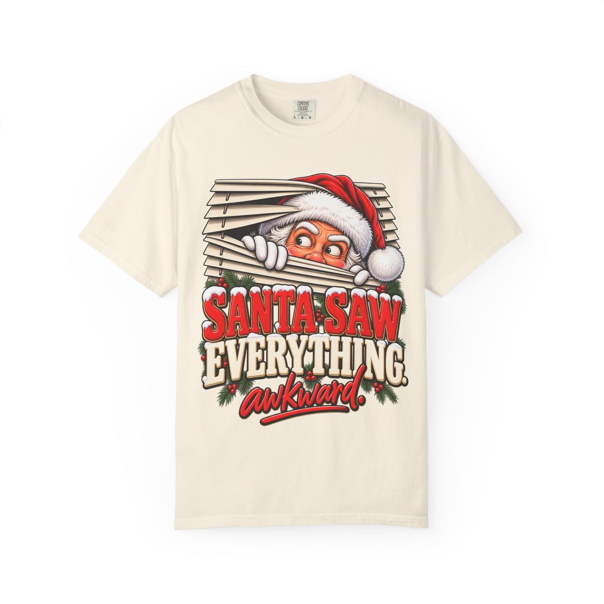 Santa Saw Everything Awkward Christmas Shirt