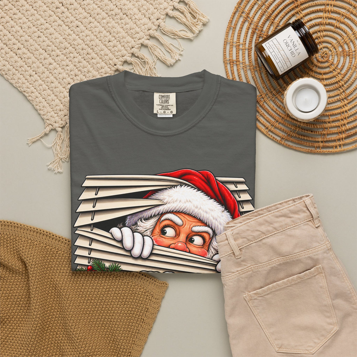 Santa Saw Everything Awkward Christmas Shirt