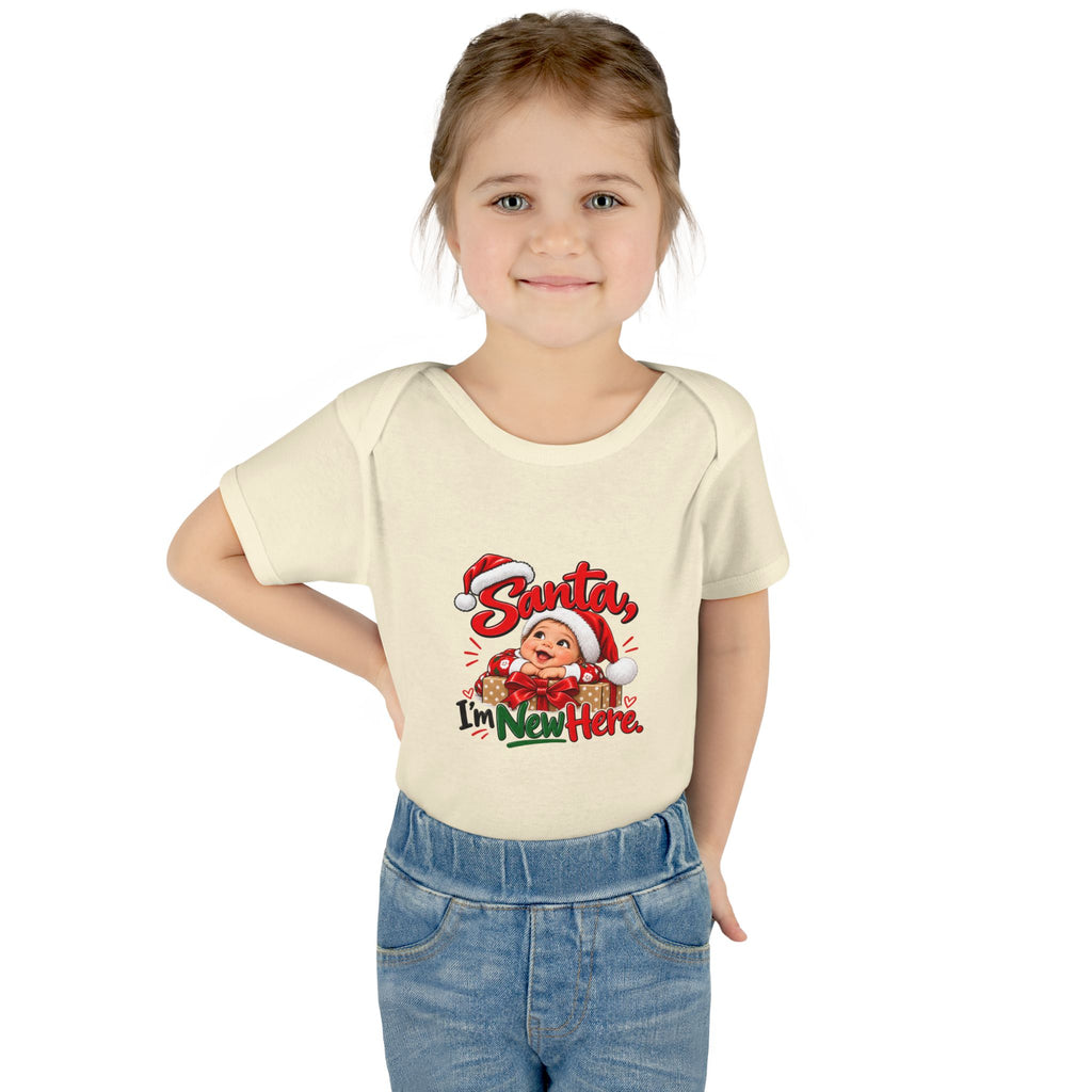 Santa, I'm New Here Baby Christmas Bodysuit
